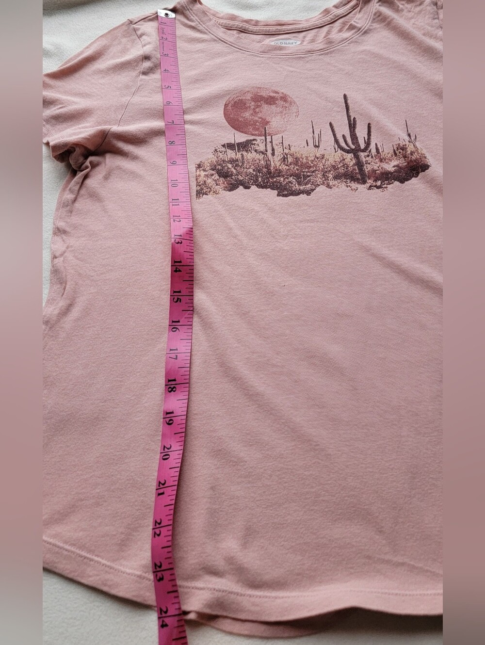 Old Navy Pink Desert Cactus Graphic Tee - Picture 3 of 6